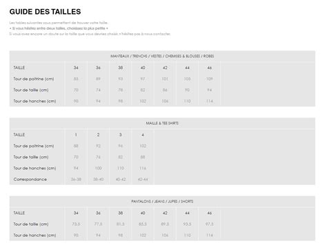 gerard darel size chart